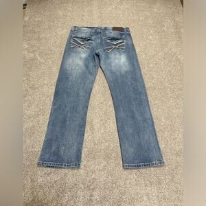 T.k Axel mens slim bootcut jeans sz 34x30 wearharder western blue jeans